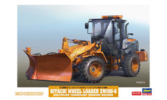 Hasegawa Hitachi Wheel Loader ZW100-6 Multiplow (Snowplow) Working Machine 1:35