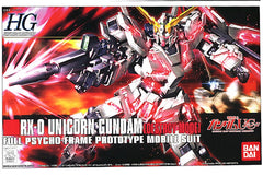 Bandai RX-0 Unicorn Gundam Full Psycho-Frame Prototype Mobile Suit HG 1:144