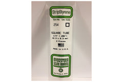 Evergreen 254 6.3 x 6.3mm Square Tube