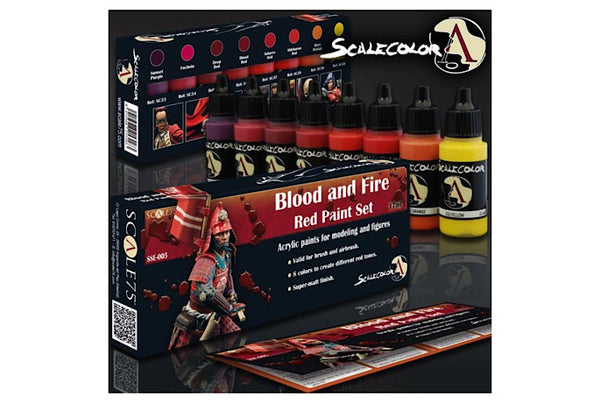 Scale 75 Scalecolor Blood & Fire Red Paint set 8x 17ml – Hobby Shop ...
