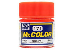Mr Hobby Mr.Colour Fluorescent Red 171 Semi Gloss
