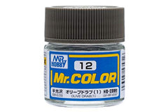 Mr Hobby Mr.Colour Olive Drab (1) 12 Semi-Gloss USAF Army Aircraft