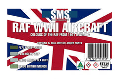 SMS Paint RAF WW11 AIRCRAFT FROM 1941 SET
