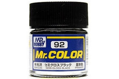 Mr Hobby Mr.Colour Semi Gloss Black 92 Semi Gloss