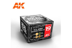 Ak interactive Real Colors Paint Set 19 U.S. Army Modern Vehicles Colors