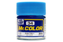 Mr Hobby Mr.Colour Flat Sky Blue 34 Gloss