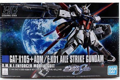 Bandai GAT-X105+AQM/E-X01 Aile Strike Gundam O.M.N.I. Enforcer Mobile Suit HG 1:144