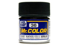 Mr Hobby Mr.Colour RLM74 Gray Green 36 Semi Gloss German Aircraft WW11