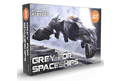 AK Interactive 3rd Generation Grey For Spaceships Set AK11614 6 x 17ml