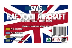SMS Paint RAF WW11 AIRCRAFT DESERT SCHEME SET