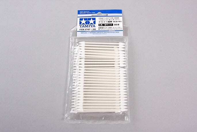 Tamiya 87105 Craft Cotton Swabs (50pcs) – Made In Japan – Precision Cleaning For Models